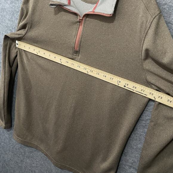 Maelreg Performance Pullover Mens Sz L Brown 1/4 Zip Wicking UPF 30+ - Picture 5 of 6